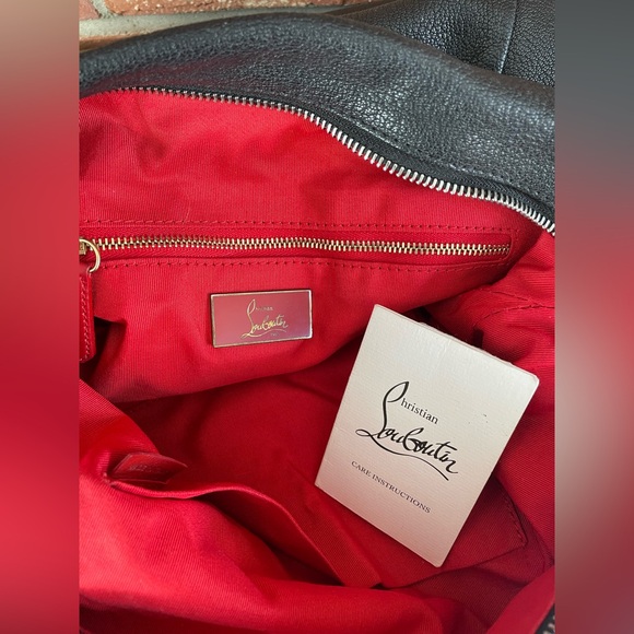 CHRISTIAN LOUBOUTIN Handbag Purse Marianna Rider Large Capra Black - Picture 10 of 16